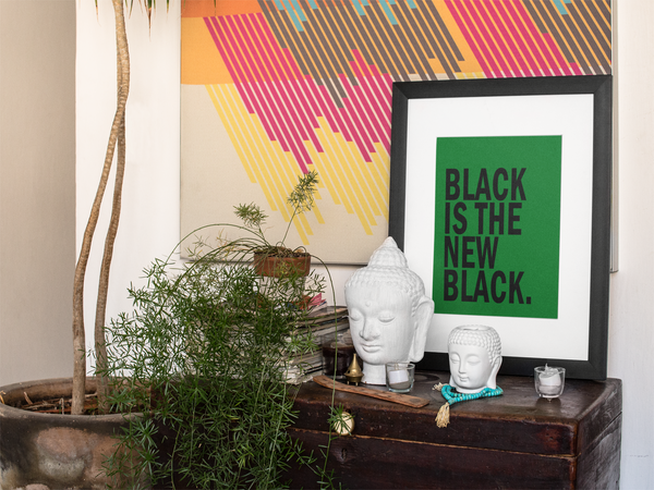 Black is the New Black Wall Apparel.